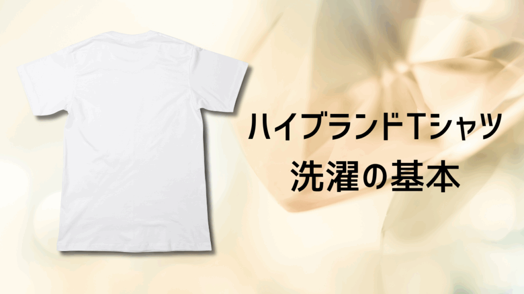 【ハイブランドTシャツの洗濯】基本を知ろう